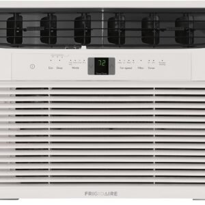 Frigidaire 12,000 BTU Window Air Conditioner with Remote Control, Cools Up to 550 Sq. Ft., Quiet Operation, Eco Mode, 3 Fan Speeds, Auto Restart, White