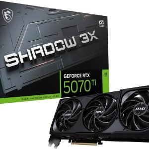 Anniversary Celebration while stocks last：MSI Gaming RTX 5070 TI 16G Shadow 3X OC Graphics Card (16GB GDDR7, 256-bit, Extreme Performance: 2497 MHz, DisplayPort x3 2.1a, HDMI 2.1b, NVIDIA Blackwell Architecture)